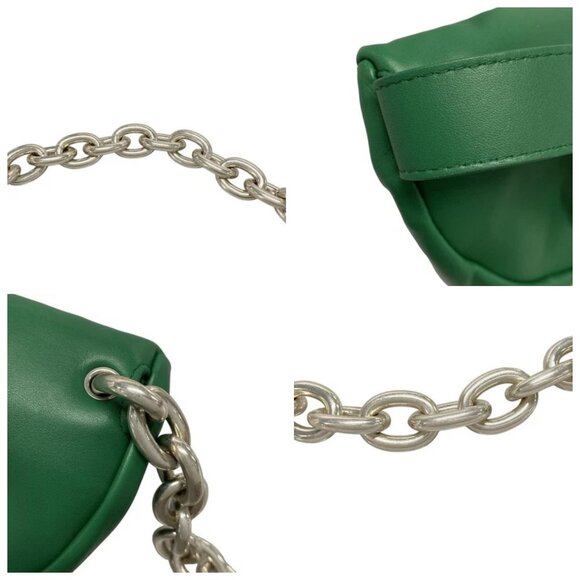 BOTTEGA VENETA The Chain Pouch - Green Leather Shoulder Bag 721-071125 - Picture 7 of 14